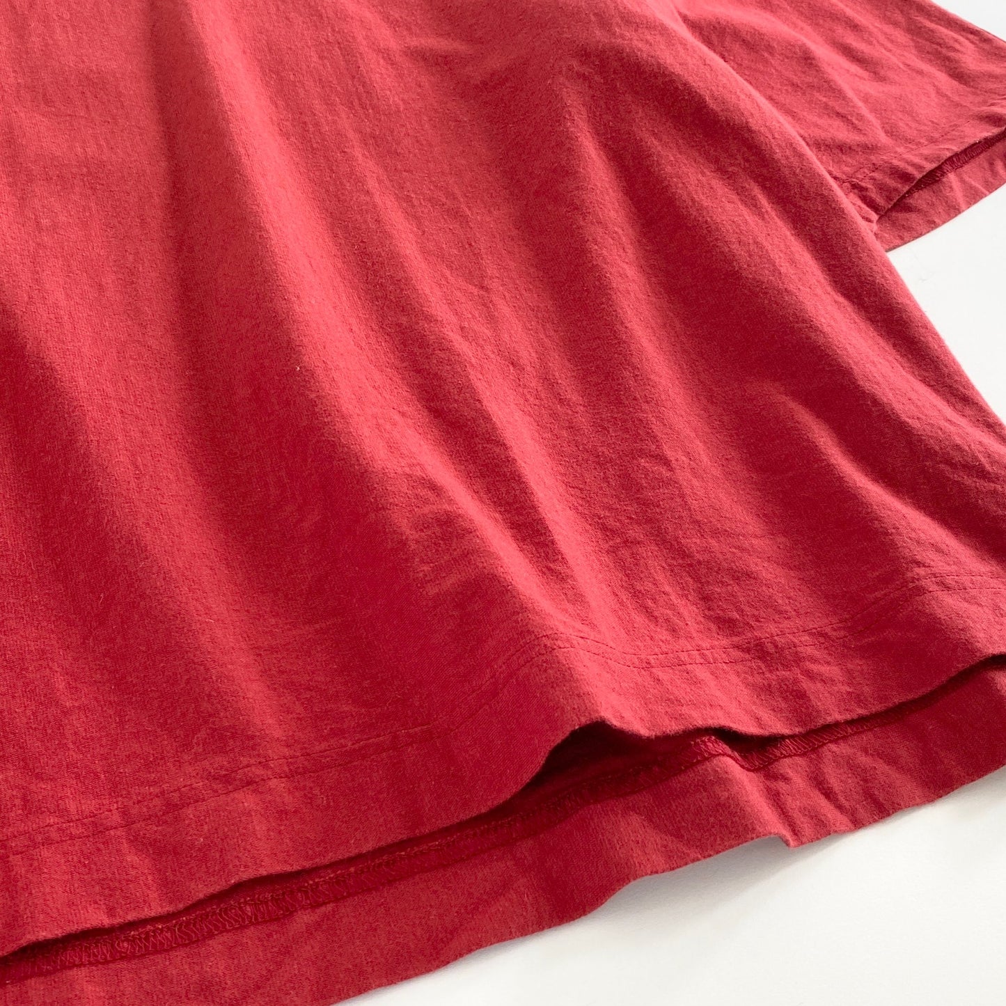 39a21 HOMME PLISSE ISSEY MIYAKE オムプリッセ イッセイミヤケ 日本製 ワイドシルエット カットソー 半袖 Tシャツ クルーネック HP12JK309 2 レッド コットン100% MADE IN JAPAN
