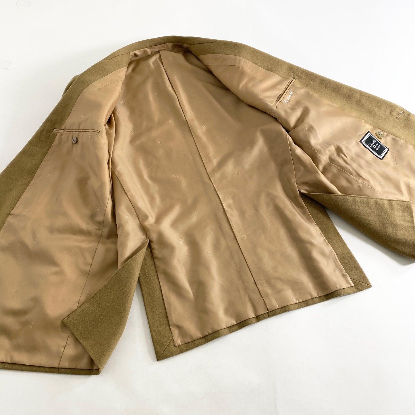 72L5《美品》Christian Dior クリスチャンディオール CDロゴボタン ダブルブレスト テーラードジャケット ブレザー AB-7(L相当) ヴィンテージ ゴールドボタン メンズ