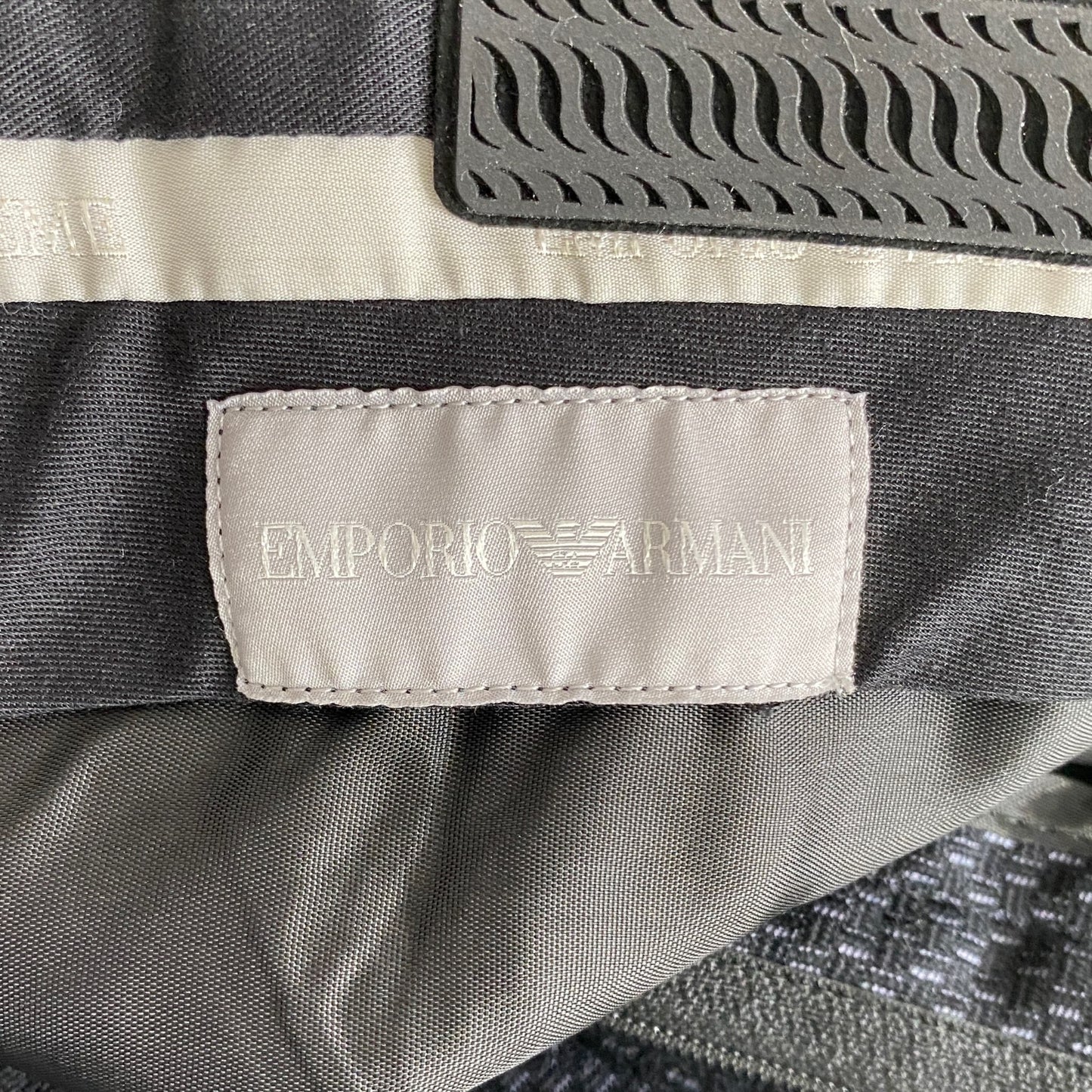 33L14《美品》EMPORIO ARMANI エンポリオ アルマーニ SUPREME シュプリーム スーツ セットアップ 44(170) ブラック イタリア製 ビジネス フォーマル
