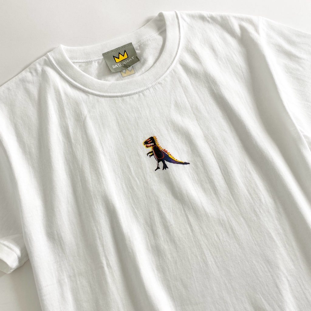 55-2b13 《美品》 BASQUIAT バスキア 00’s デッドストック 展覧会限定 アートTシャツ ホワイト 日本製 ジャン=ミシェル バスキア カットソー TEE 絵画