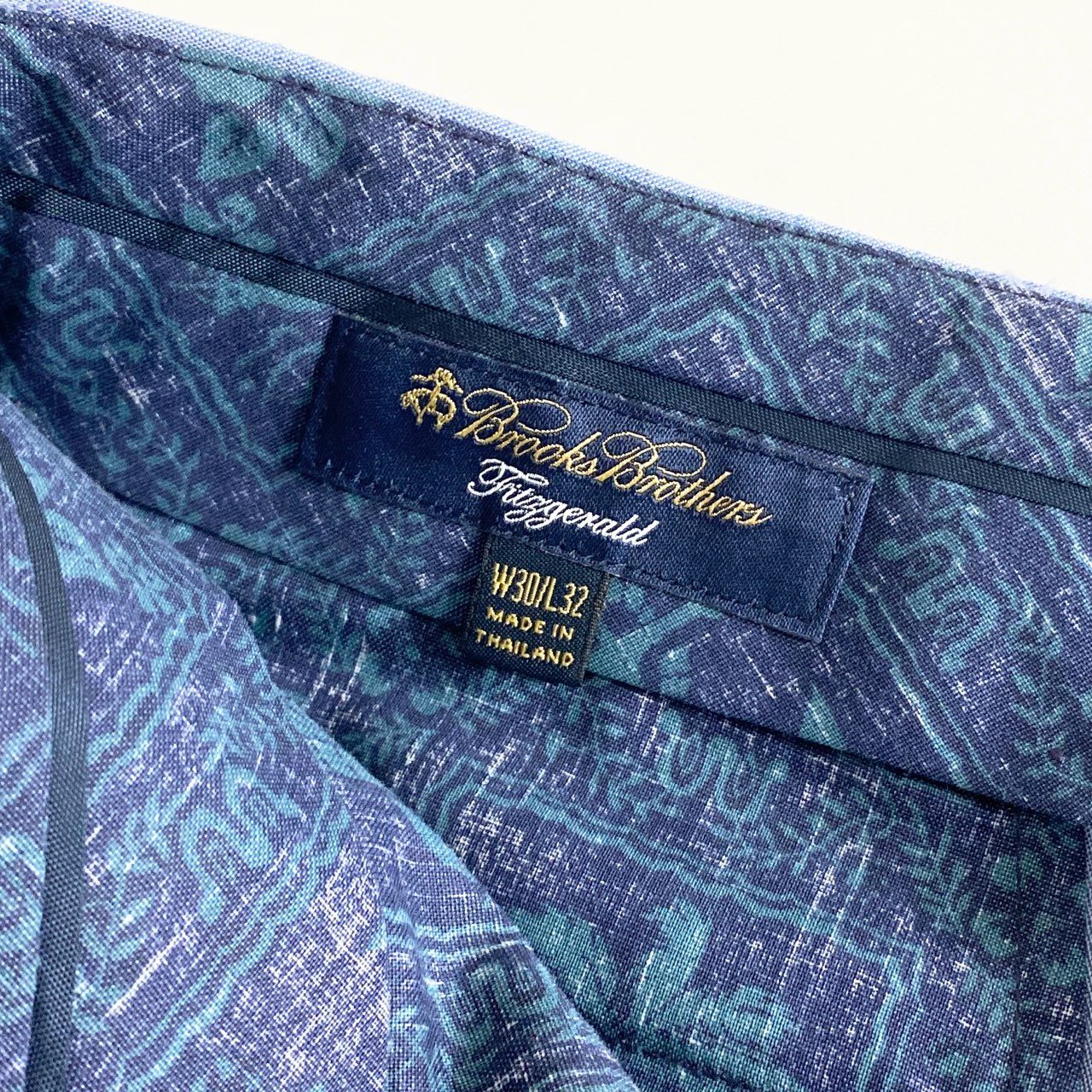 7b26 Brooks Brothers ブルックスブラザーズ スラックスパンツ ロングパンツ 30 ライトブルー リネン混 ボトムス メンズ タグ付き 定価¥20000