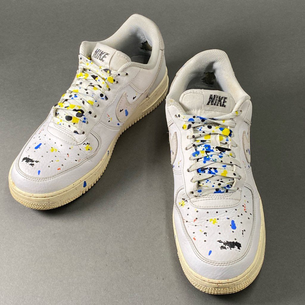 5c5 NIKE ナイキ Air Force 1 07 LV8 Paint Splatter エアフォース ペイントスプラッター スニーカー 28cm ホワイト シューズ