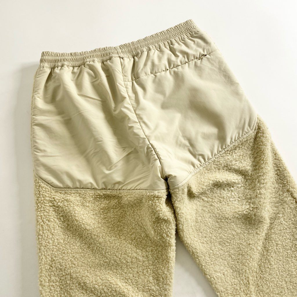 34c2 《美品》 MONCLER モンクレール PANTALONE SPORTIVE ボア フリースパンツ 44 ベージュ F20922A71200