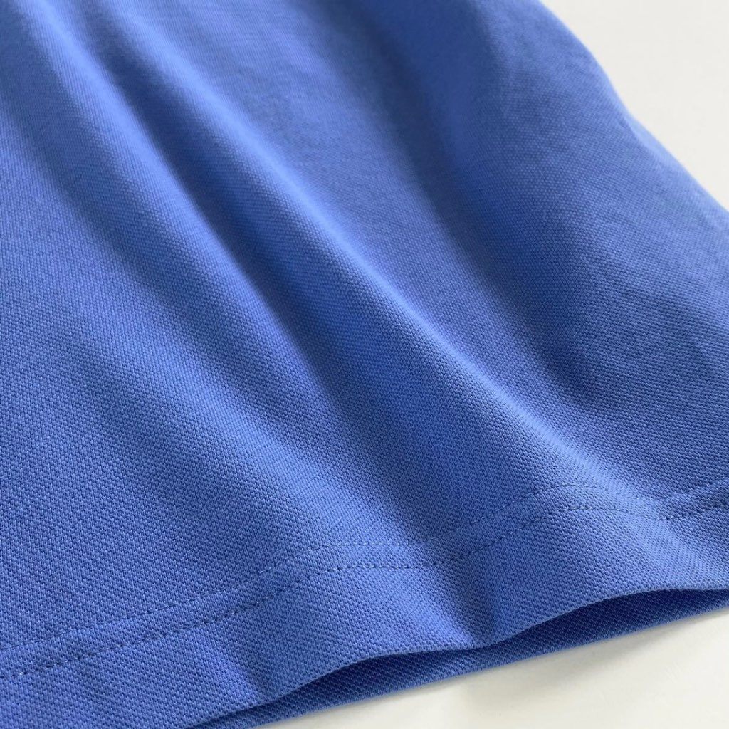 6e19-15 未使用タグ付☆MONCLER モンクレール ロゴワッペンポロシャツ サイズS ブルー MAGLIA POLO MANICA C マリアポロマニカ メンズ