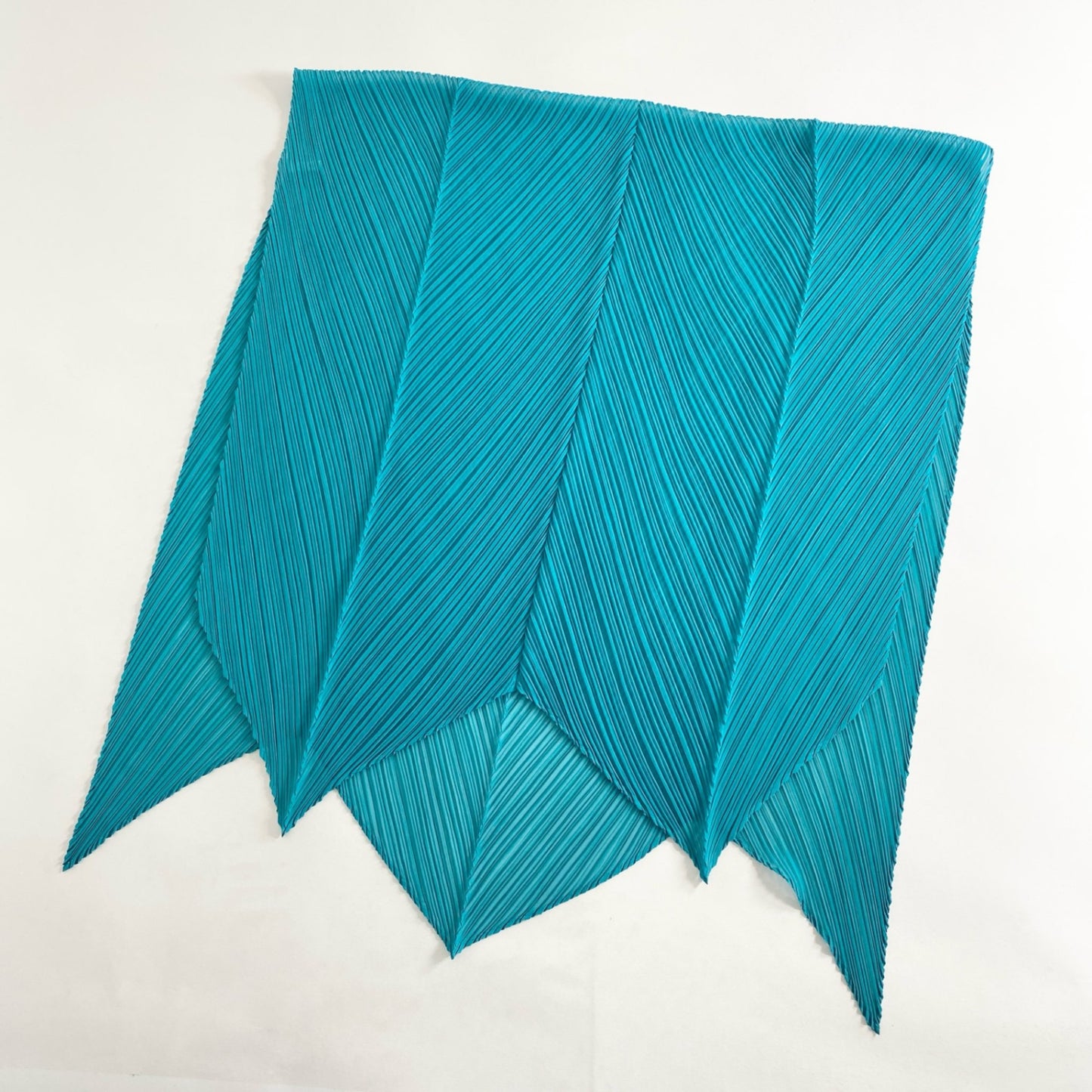 c14 《美品》 PLEATS PLEASE プリーツプリーズ プリーツストール ブルー 大判 スカーフ ショール マフラー ISSEY MIYAKE イッセイミヤケ