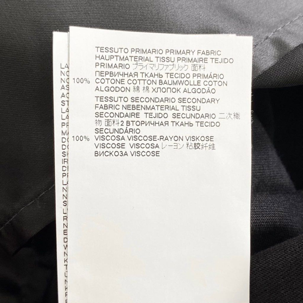 〇59i17 《美品》 MM6 エムエムシックス 21年モデル 異素材切替カットソー XS ブラック イタリア製 Maison Margiela マルジェラ