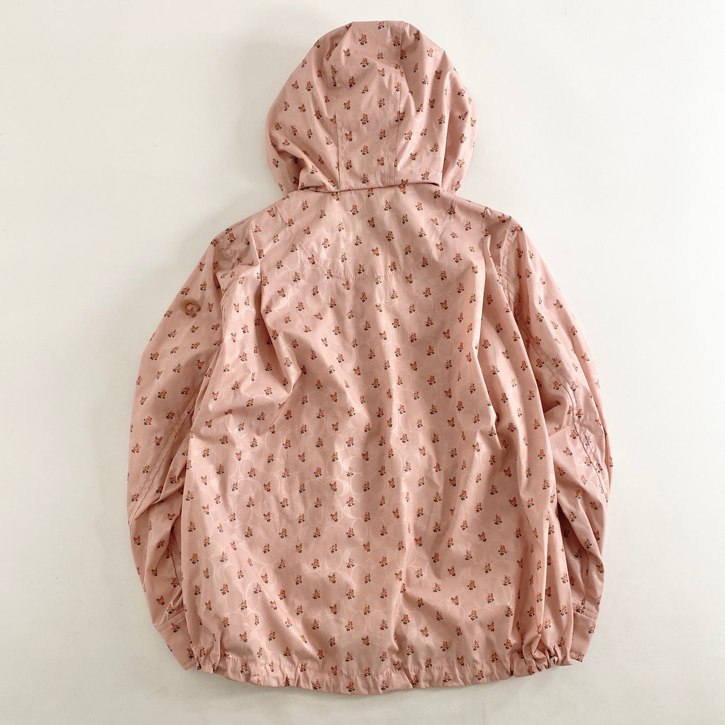 4L9《美品》COACH コーチ SIG FLORAL WNDBRKR ウィンドブレーカー XS ピンク F67477 花柄 フラワー ジャケット