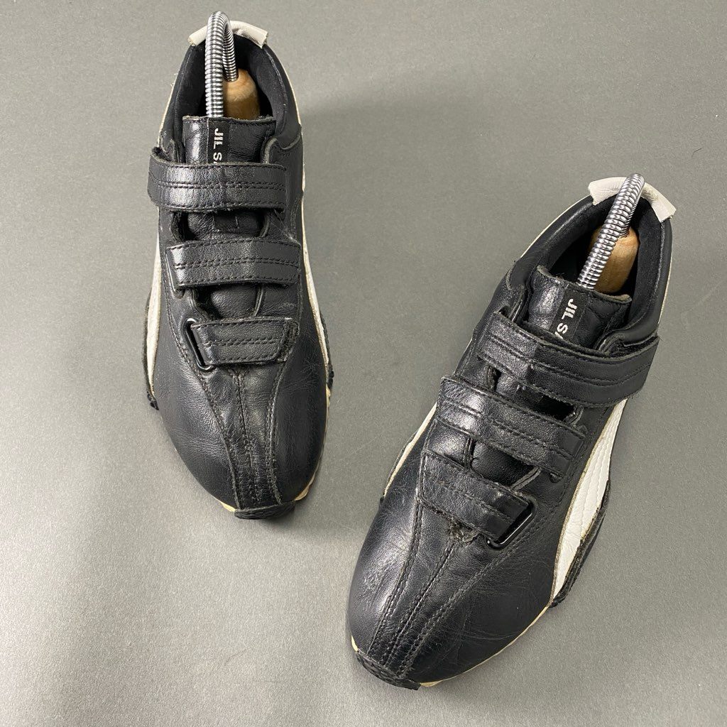 5b24 JIL SANDER by PUMA ジルサンダー プーマ ローカットスニーカー マジックテープ シューズ スポーツ 23 ブラック 靴 レディース
