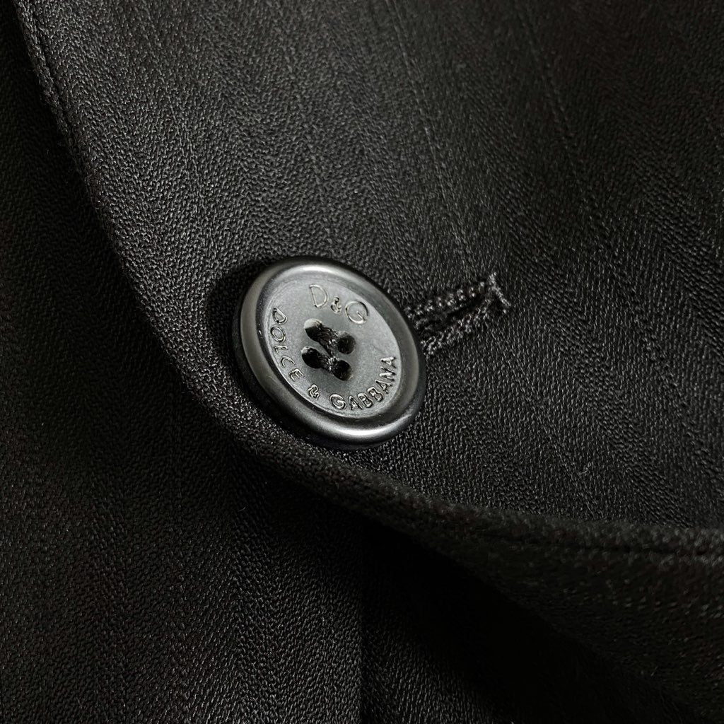 56b13 DOLCE&GABBANA ドルチェアンドガッバーナ D&G ドルガバ スーツ セットアップ 46 ブラック ビジネス フォーマル セルビア製