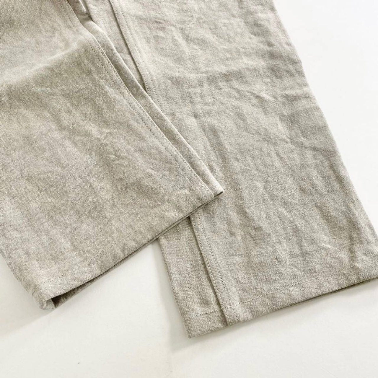 53i12 《美品》 HERILL ヘリル 生成リネンパンツ サイズ0 ベージュ メンズ ボトムス LINEN PANTS 春夏 日本製 麻 ナチュラル