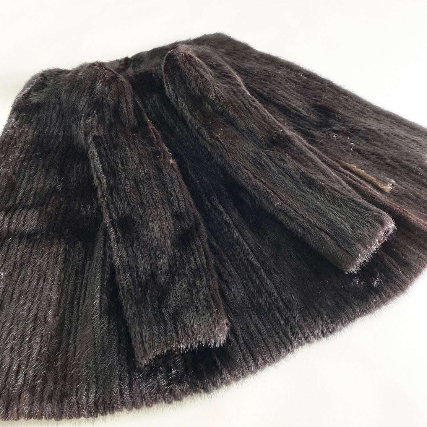 14L25《本毛皮》ミROTINY ミンクファー ミンクコート 毛皮コート 9号 ブラック レディース MINK FUR