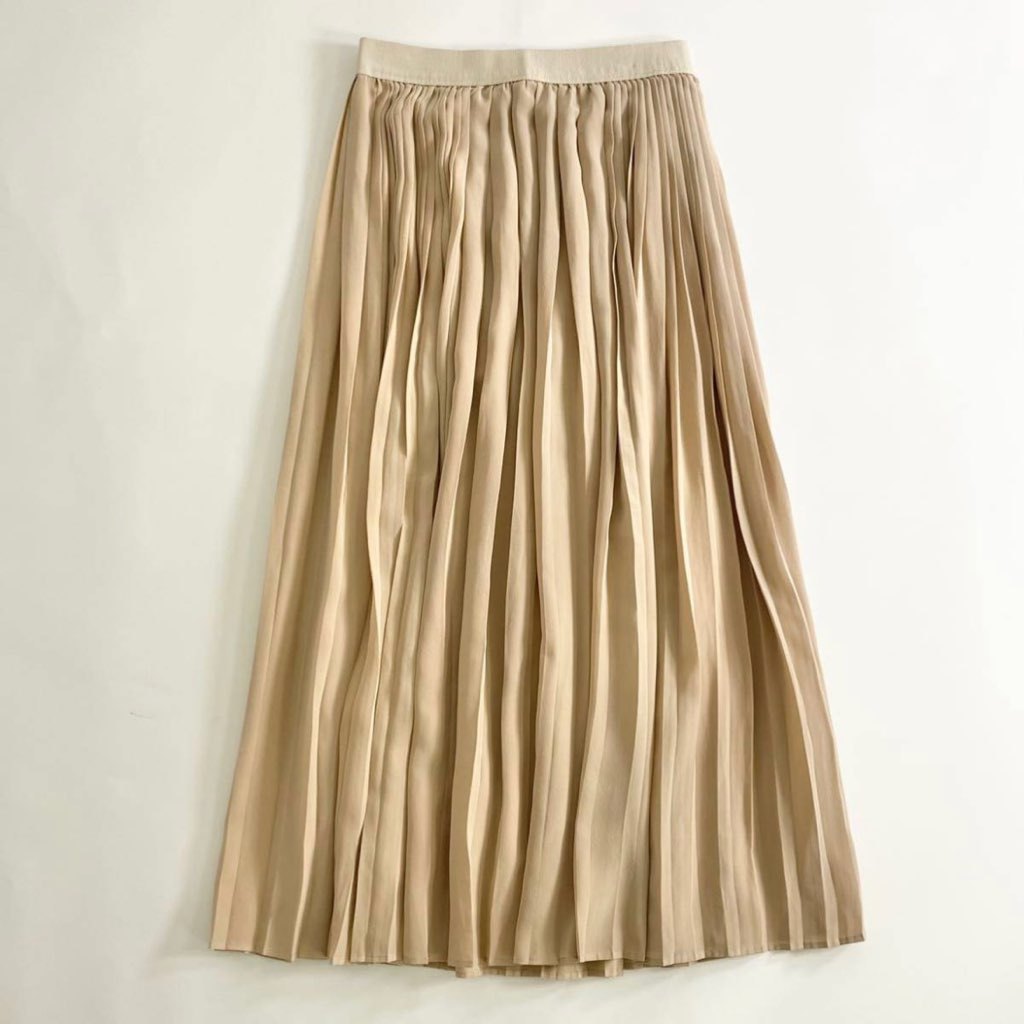 59i17 《美品》 Agnona アニオナ シルク100% プリーツフレアスカート S ピンク PLEATS SKIRT イタリア製 ボトムス