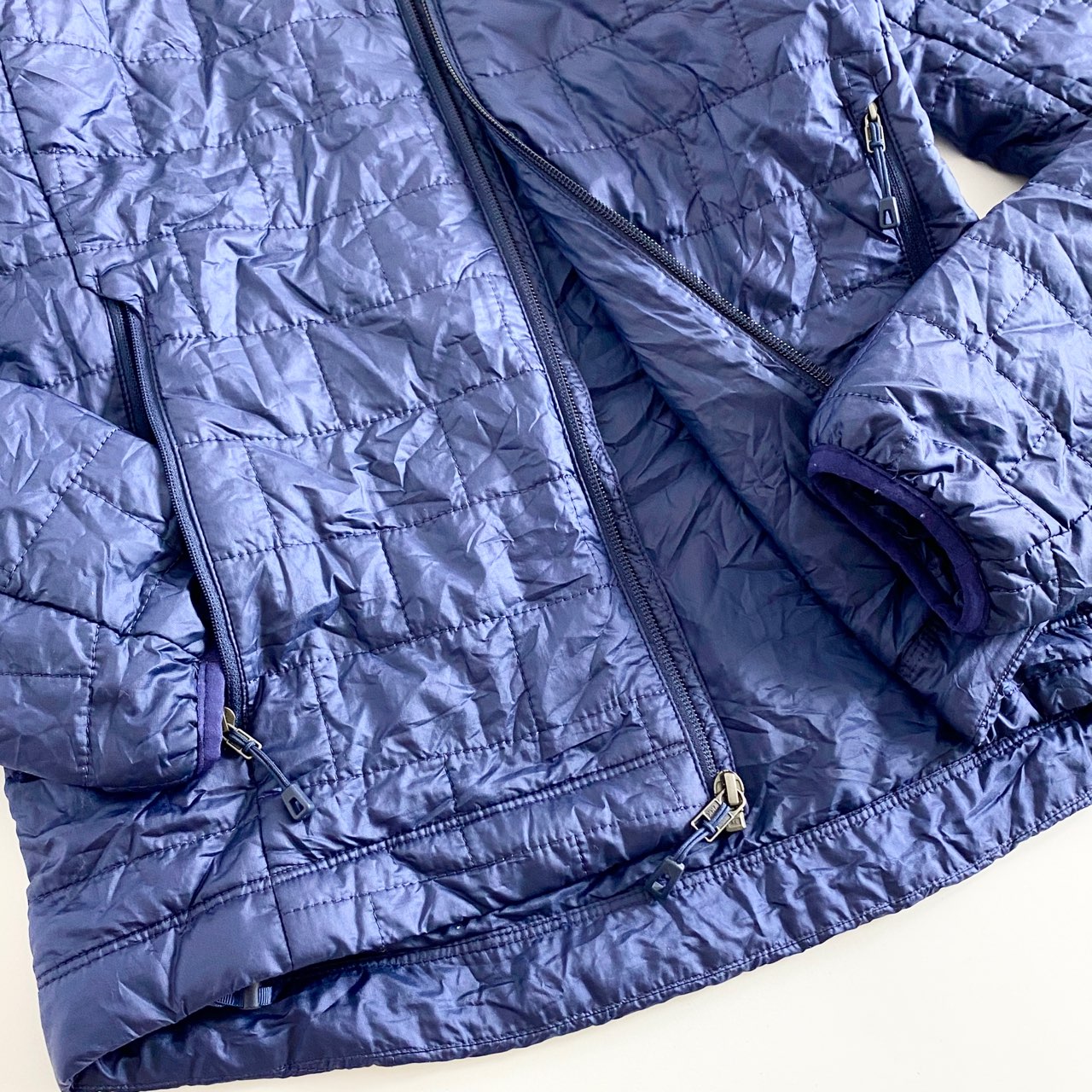 37A12 patagonia パタゴニア Nano Puff Hoody ナノパフフーディ XS ネイビー PRIMALOFT プリマロフト ジャケット アウター アウトドア