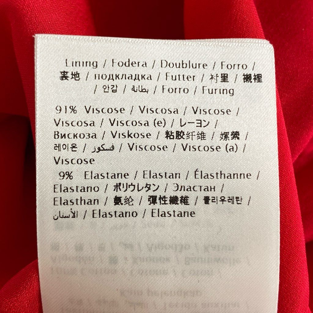 49c6 《美品》 VALENTINO ヴァレンティノ Crepe Belted Mini Dress ロゴベルト ベルテッドミニドレス ワンピース 40 レッド イタリア製 春