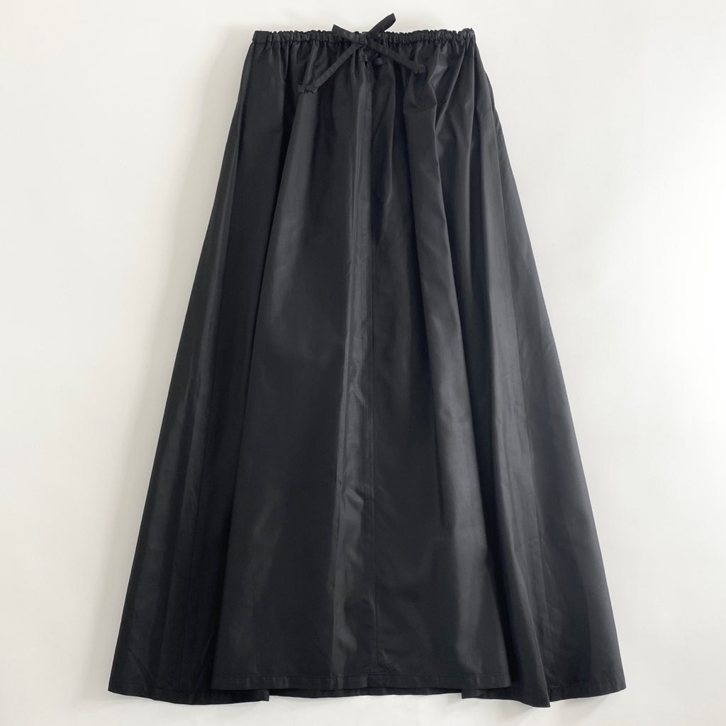 47b5 Jean Paul GAULTIER FEMME ジャンポールゴルチエ ロングスカート フレアスカート 40 ブラック ポリエステル100% レディース