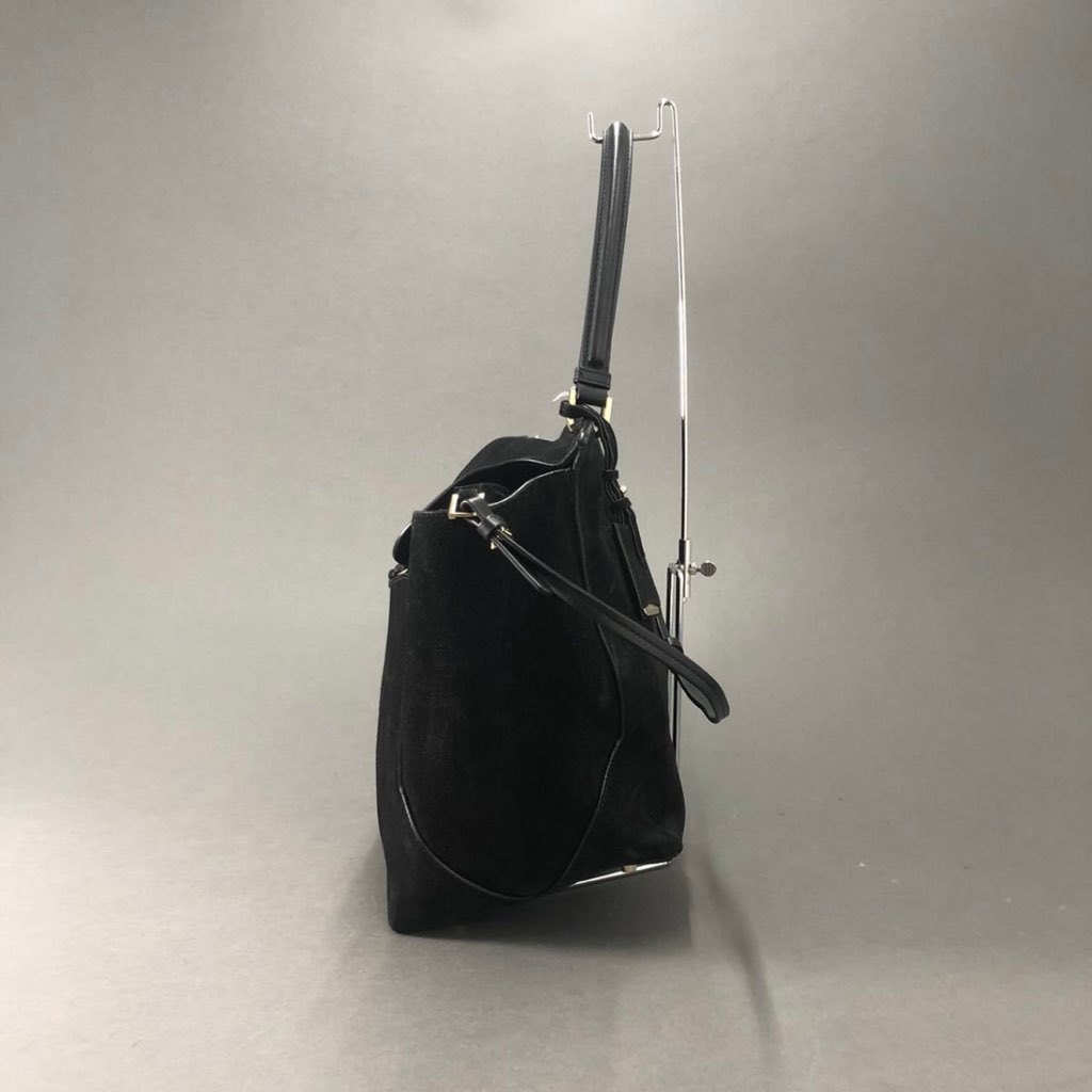 Di7 イタリア製☆ JIL SANDER ジルサンダー ハンドバッグ ショルダーバッグ 2way ワンハンドル 大容量 ブラック レディース 女性鞄