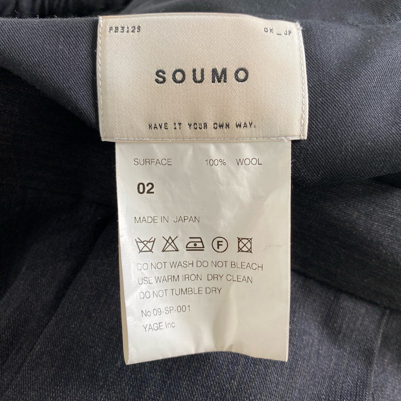 48C13 SOUMO ソウモ ストライプ 裾スリット イージースラックスパンツ ウエストゴム 1タック タックイン◎ 02 グレー メンズ ドメスティック