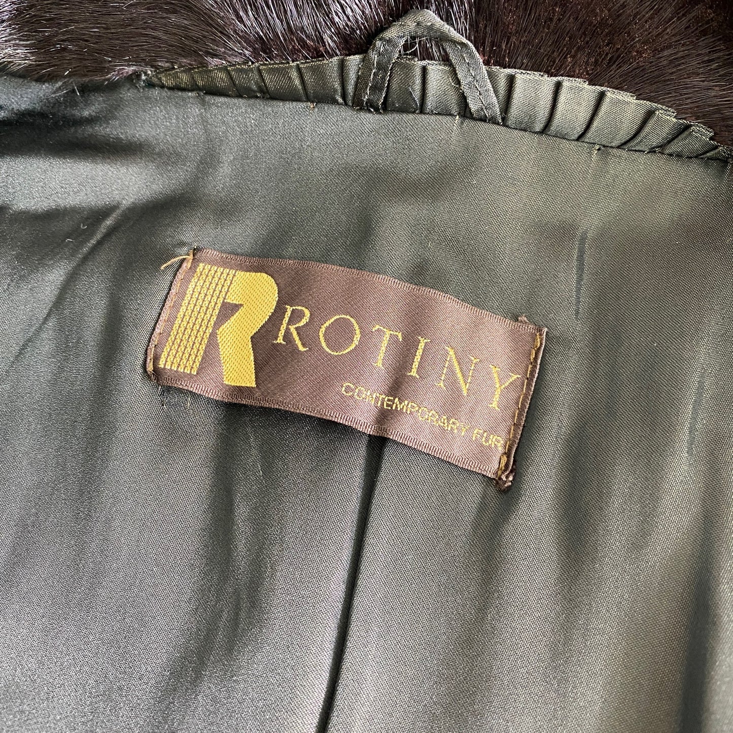 14L25《本毛皮》ミROTINY ミンクファー ミンクコート 毛皮コート 9号 ブラック レディース MINK FUR