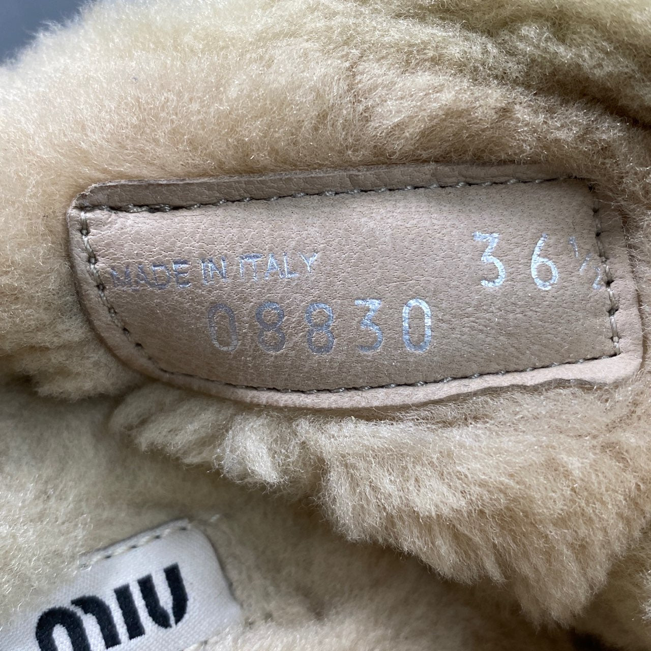3L10 miumiu ミュウミュウ クロスファーサンダル 36(22~23cm相当) ベージュ エスバドリーユ シューズ