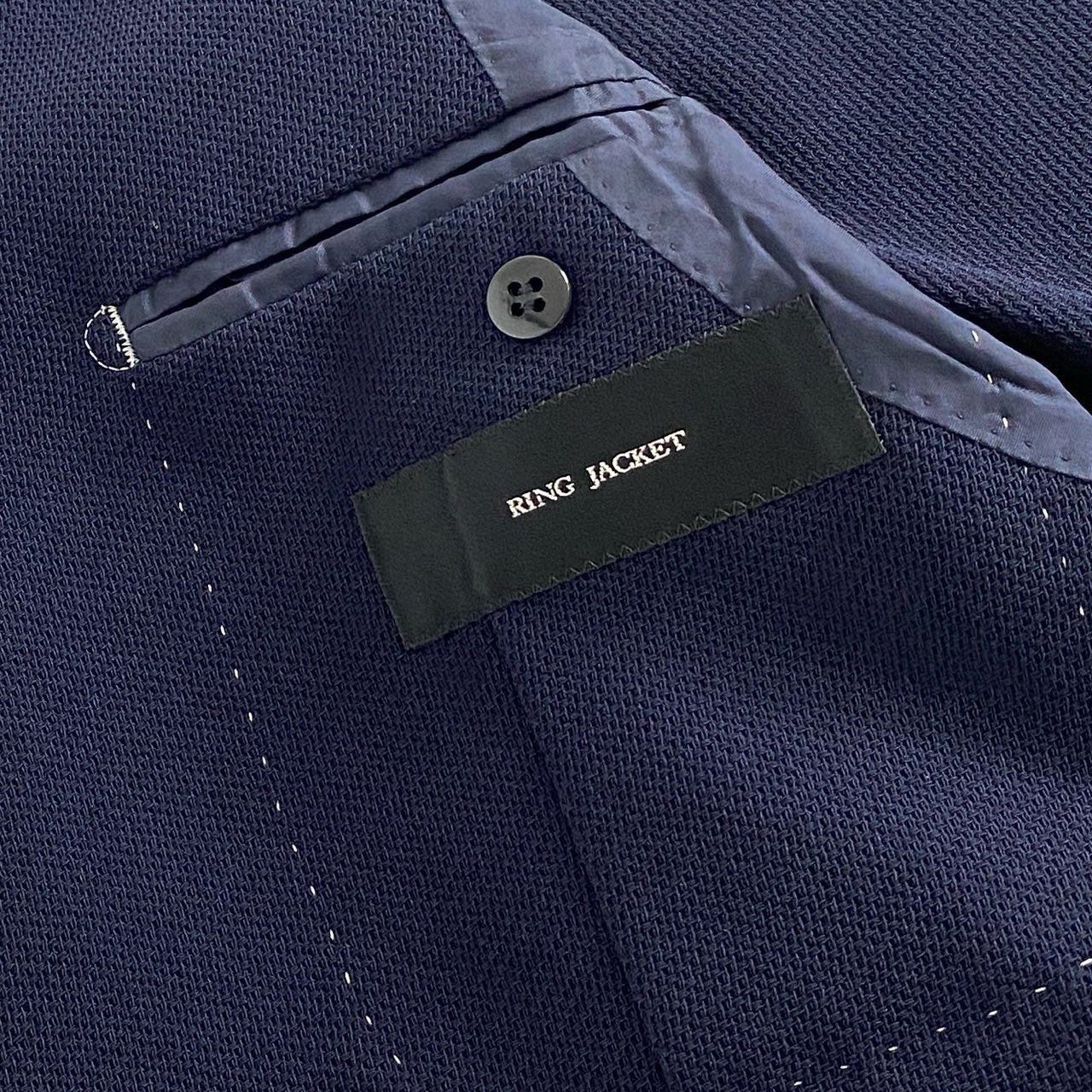 5b26 日本製 RING JACKET リングヂャケット テーラードジャケット スーツジャケット 50 ネイビー ビジネス トップス 上着 メンズ