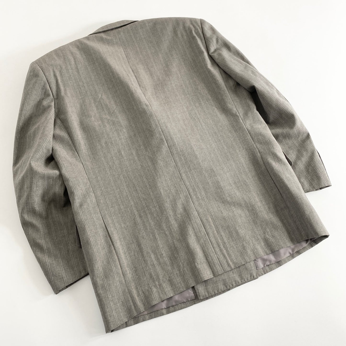 44a21-3 90s COMME des GARCONS HOMME コムデギャルソンオム 日本製 2B ダブル テーラードジャケット ブレザー Sサイズ グレー ウール100% AD1990 MADE IN JAPAN VINTAGE
