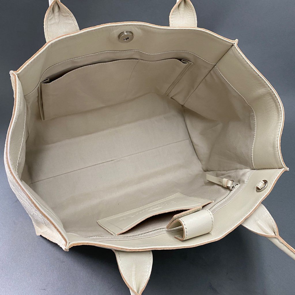 78b10 《美品》 Vivienne Westwood ヴィヴィアン ウエストウッド RONDOM LINE ORB ランダムオーブ トートバッグ ホワイト レザー ワンショルダーバッグ