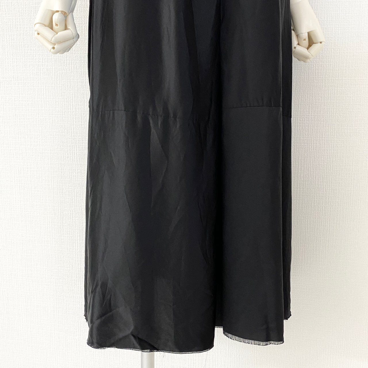 48a30 BALENCIAGA バレンシアガ シルクフリルドレス ワンピース ブラック SILK DRESS パーティ one piece