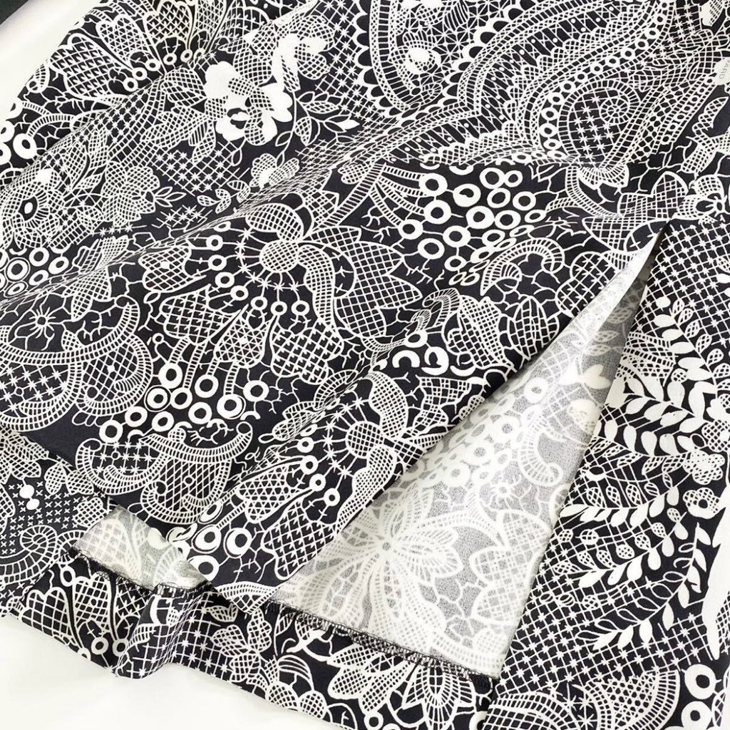 32f1 《美品》 LEONARD レオナール 長袖ワンピース ドレスワンピース シルク100% ウエスト切替 綺麗な花柄プリント 36 S レディース 女性用