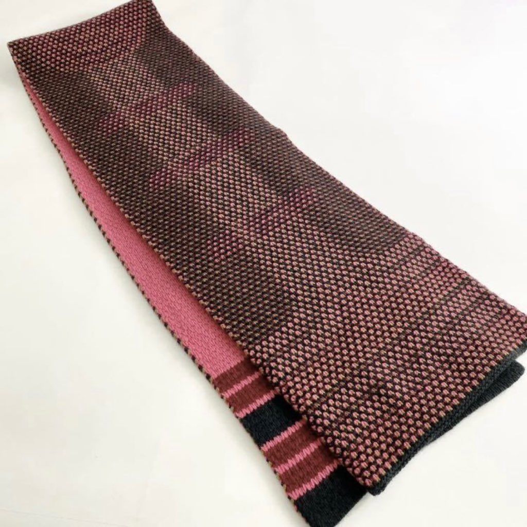 44j21 《美品》 HERMES エルメス カシミヤ グランデテヌエ ニットマフラー ピンク カシミヤ100% 肉厚 ショール ストール 大判