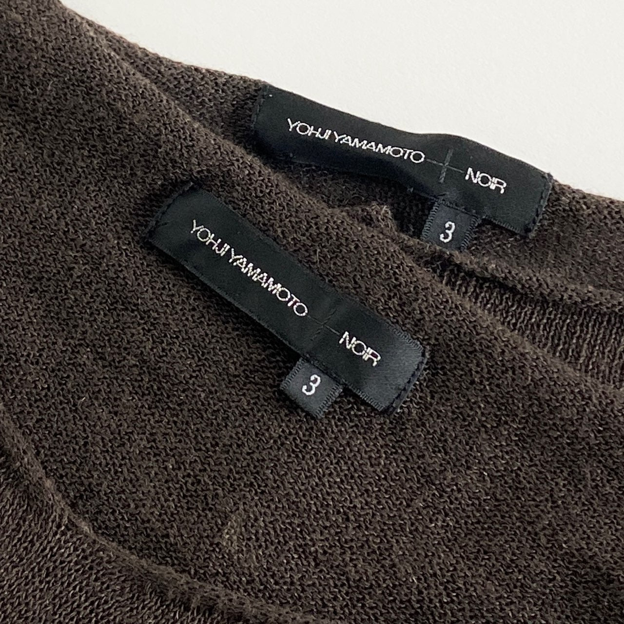 4a17 YOHJI YAMAMOTO +NOIR ヨウジヤマモトプリュスノアール アンサンブルニット カーディガン 3 ブラウン レディース セット 薄手