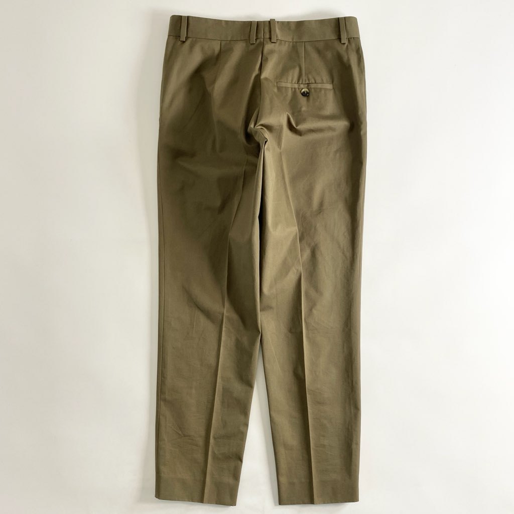 55c10 《美品》 BOTTEGA VENETA ボッテガヴェネタ センタープレス スラックス カジュアルパンツ 40 カーキ ボトムス イタリア製 春