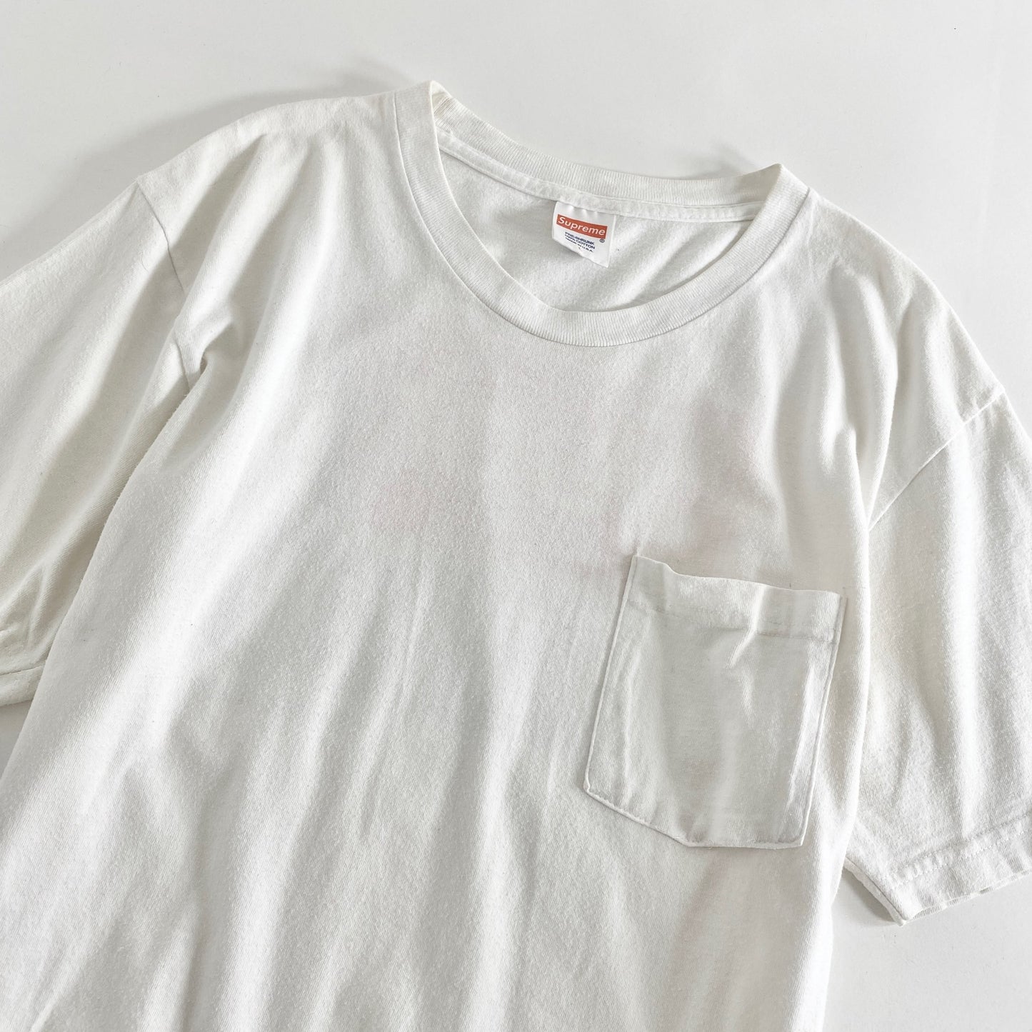 45L2 USA製 Supreme シュプリーム 14SS ANTIHERO Logo Pocket Tee L ホワイト アンチヒーロー Tシャツ カットソー