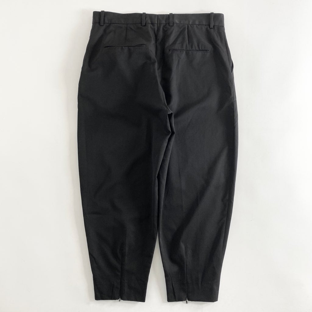 17b11 JIL SANDER ジルサンダー イタリア製 バックスリットスラックスパンツ ボトム テーパード JSMM315201 48 ブラック ウール MADE IN ITALY