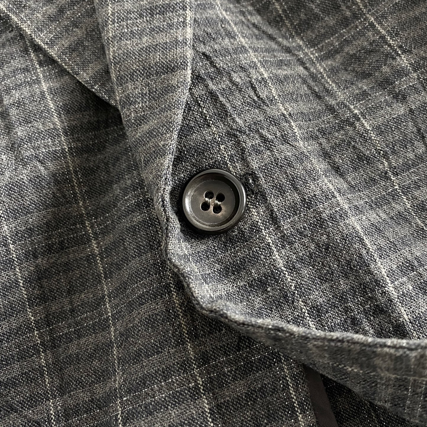 44a21-2 90s COMME des GARCONS HOMME コムデギャルソンオム 日本製 2B テーラードジャケット ブレザー Sサイズ グレー チェック柄 コットン100% MADE IN JAPAN VINTAGE