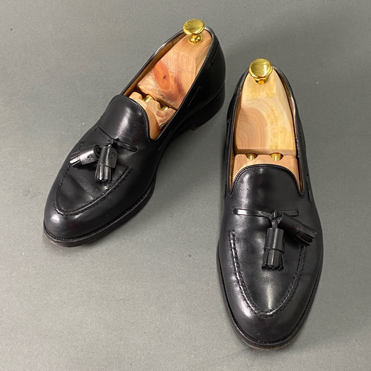 2L10 CROCKETT&JONES クロケットジョーンズ CAVENDISH 3 キャベンディッシュ タッセルローファー 6 1/2E《25cm》 ブラック レザー ビジネス