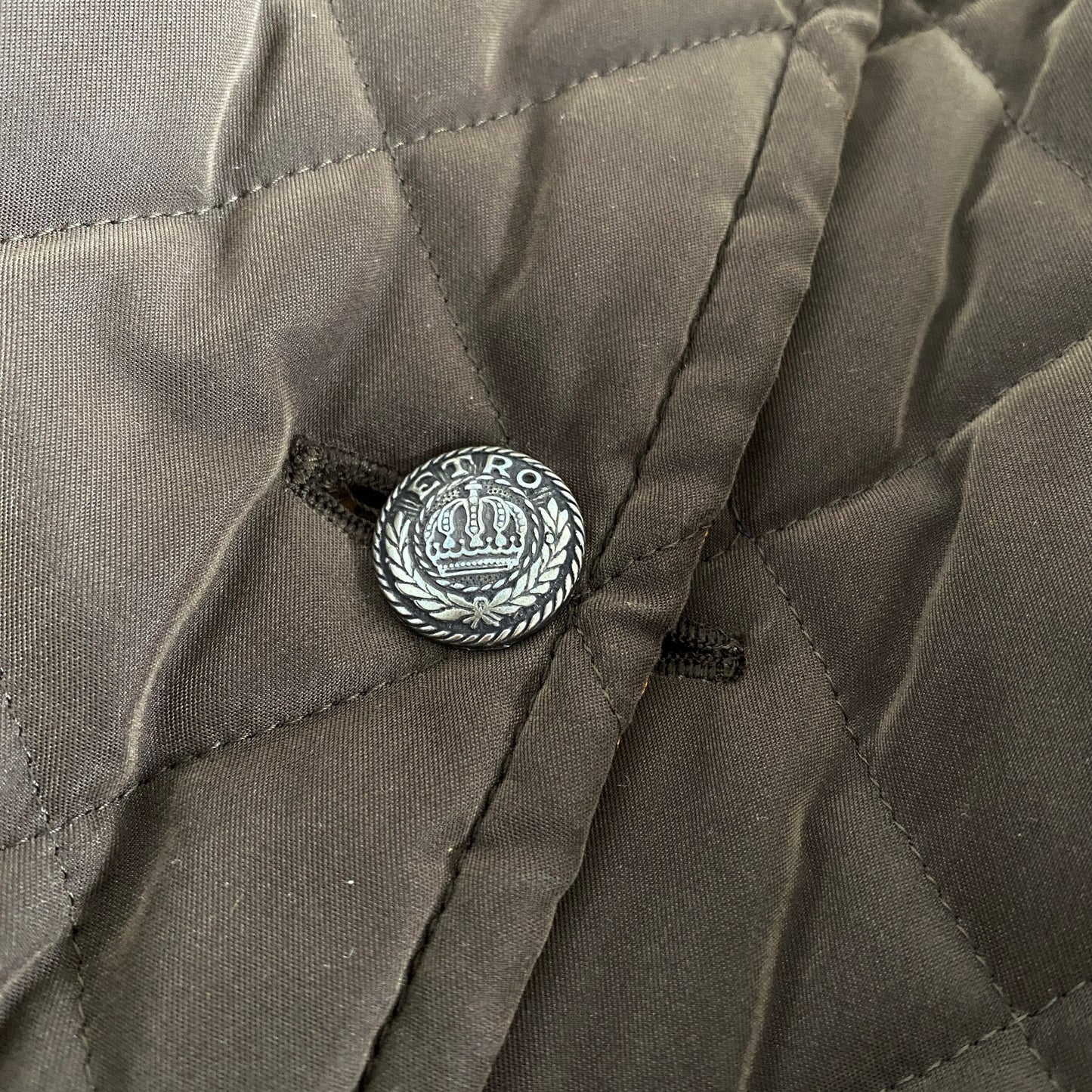 33L14 ETRO エトロ リバーシブルジャケット L オレンジ オリーブ 中綿 アウター ペイズリー バンダナ イタリア製 シルク
