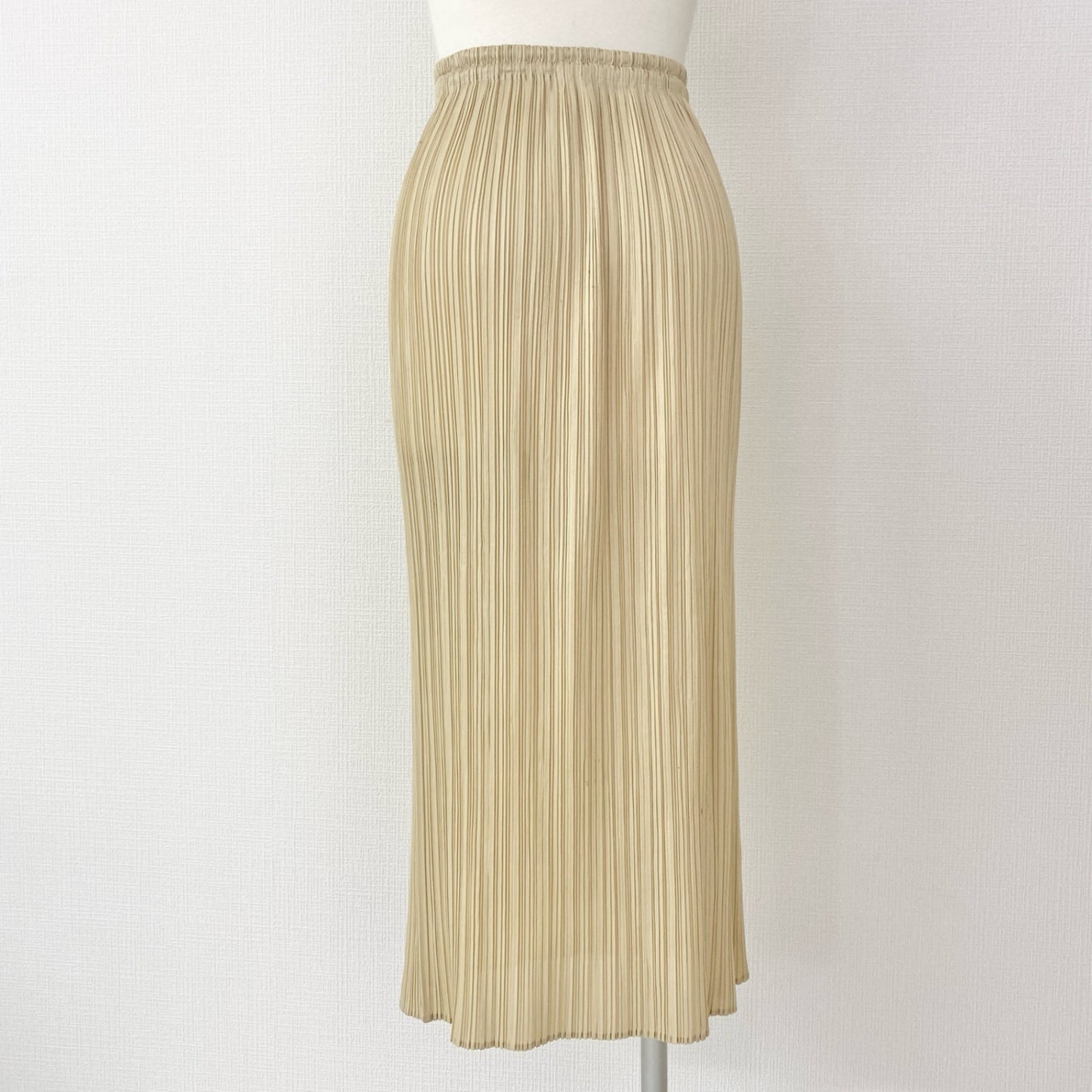35c14 PLEATS PLEASE ISSEY MIYAKE プリーツプリーズ イッセイミヤケ 日本製 プリーツロングスカート PP04-JG613 1 ベージュ MADE IN JAPAN