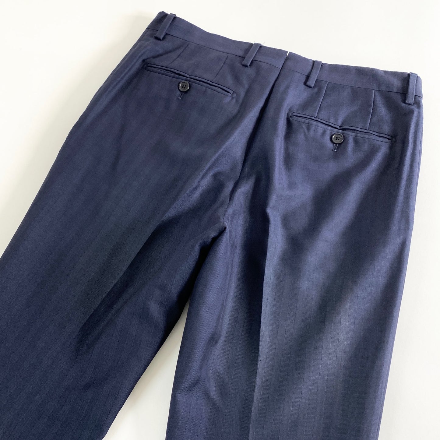 27A26 イタリア製 LARDINI ラルディーニ シングルスーツ セットアップ ストライプスーツ ビジネス JG32801AQ 46 ネイビー ストライプ ウール100% メンズ 男性用
