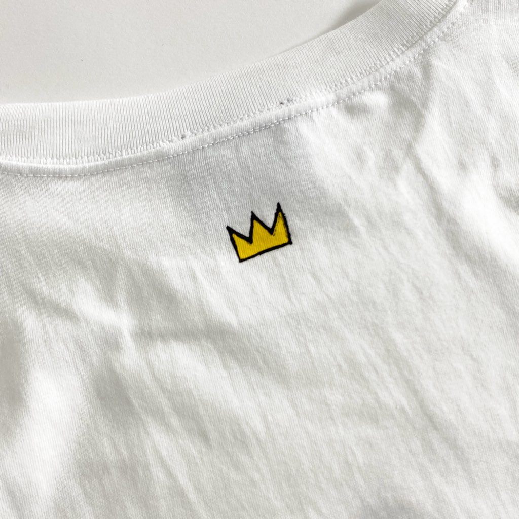 56-2b13 《美品》 BASQUIAT バスキア 00’s デッドストック 展覧会限定 アートTシャツ ホワイト 日本製 ジャン=ミシェル バスキア カットソー TEE 絵画