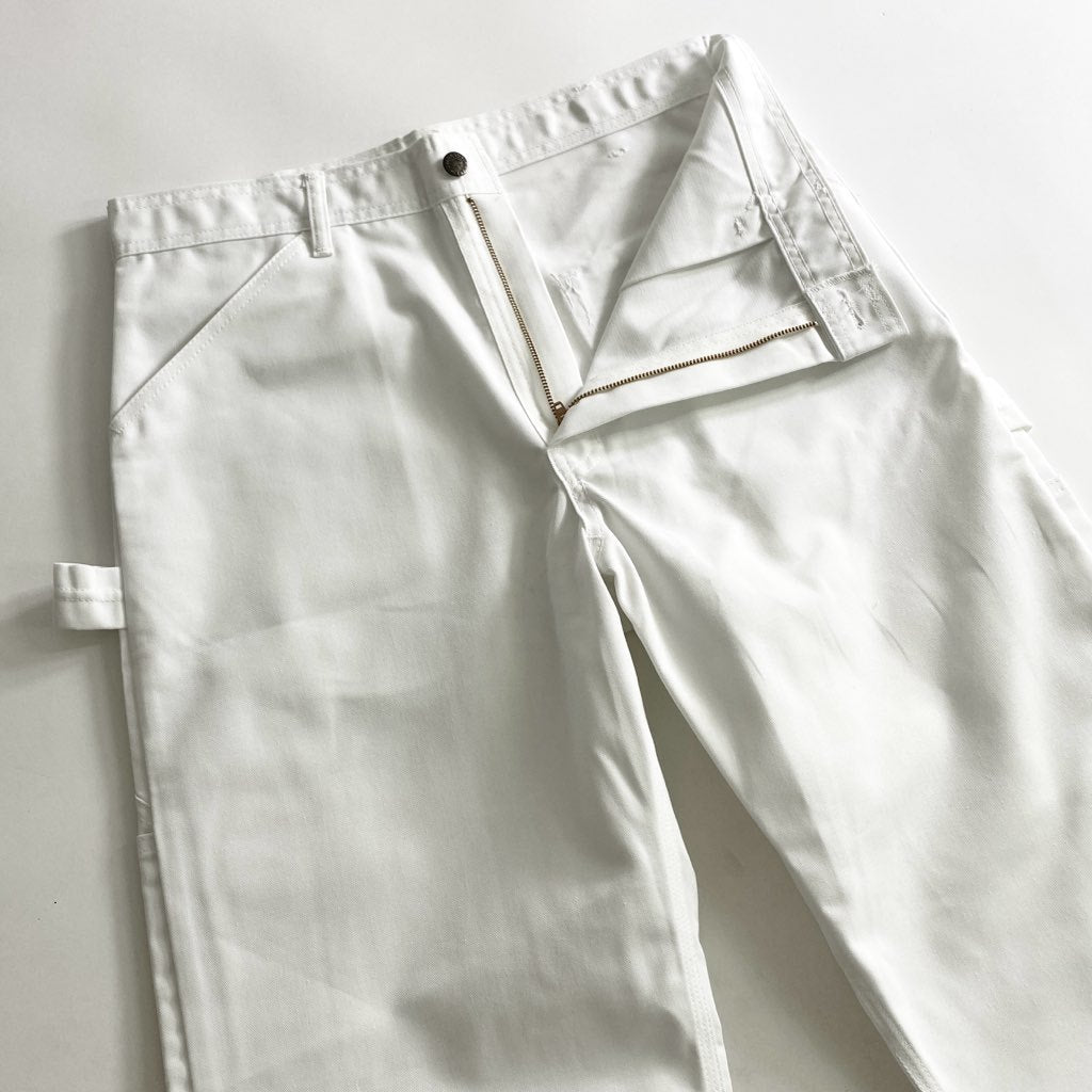 51b25 《未使用》 Ace Drop Cloth エースドロップクロス TRADESMAN トレイズマン ペインターパンツ W34 L32 ホワイト 綿100% ワークパンツ ボトムス