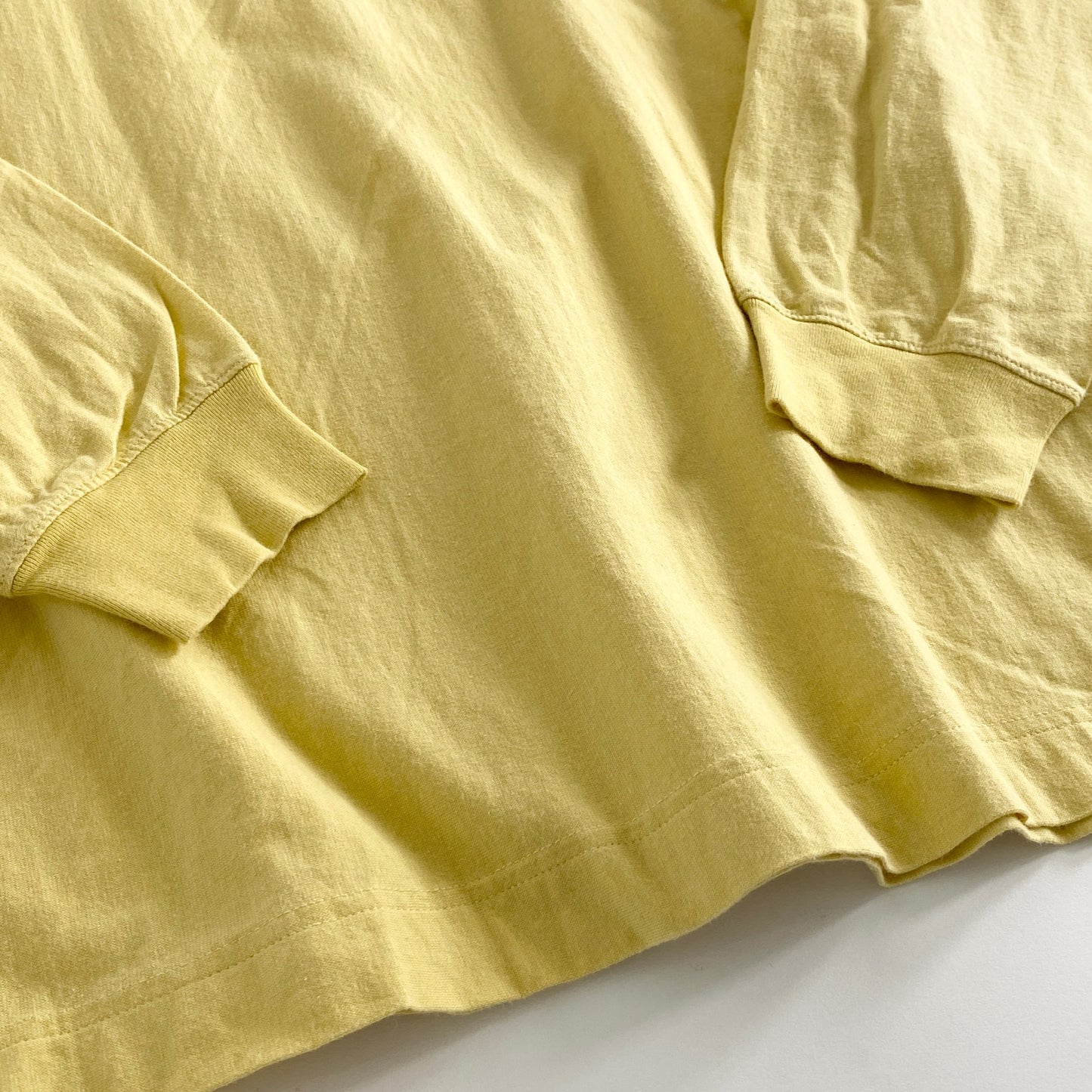 39a21 HOMME PLISSE ISSEY MIYAKE オムプリッセ イッセイミヤ 21SS RELEASE-T HP12JK303 長袖Tシャツ オーバーサイズ カットソー 日本製 クルーネック 2 イエロー コットン MADE IN JAPAN