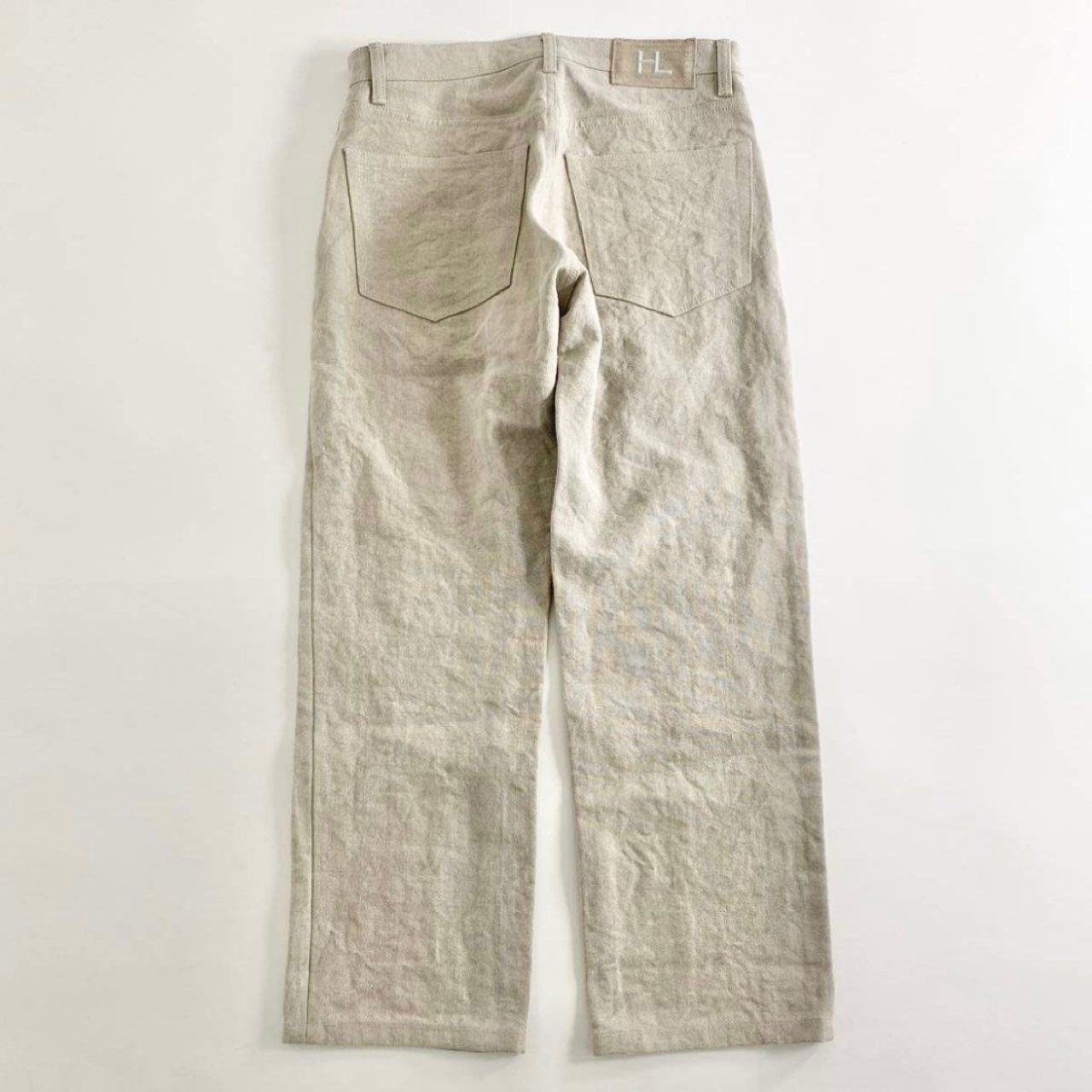 53i12 《美品》 HERILL ヘリル 生成リネンパンツ サイズ0 ベージュ メンズ ボトムス LINEN PANTS 春夏 日本製 麻 ナチュラル