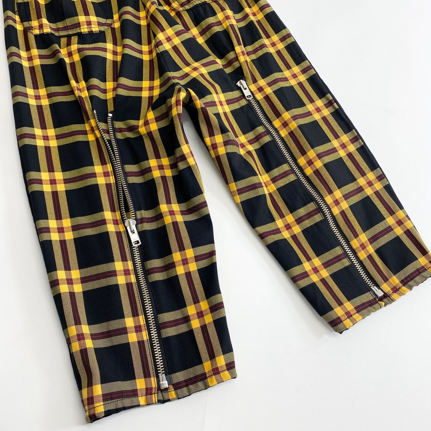 28k13《美品》KIDILL キディル 44 ボンテージパンツ サルエルパンツ ブラック/イエロー KL382