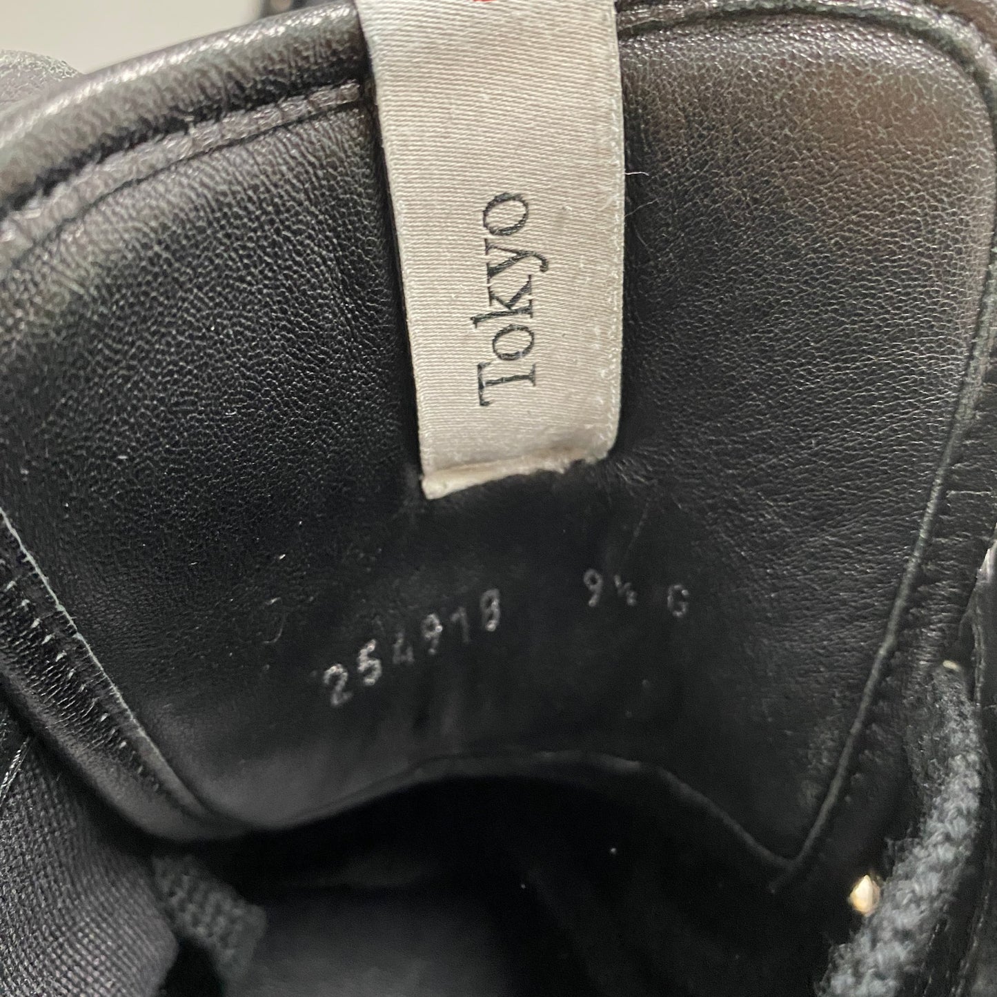 2k14《イタリア製》GUCCI グッチ 希少 スティングレイ ハイカットスニーカー レザースニーカー 9 1/2(日本サイズ28.5cm相当) ブラック