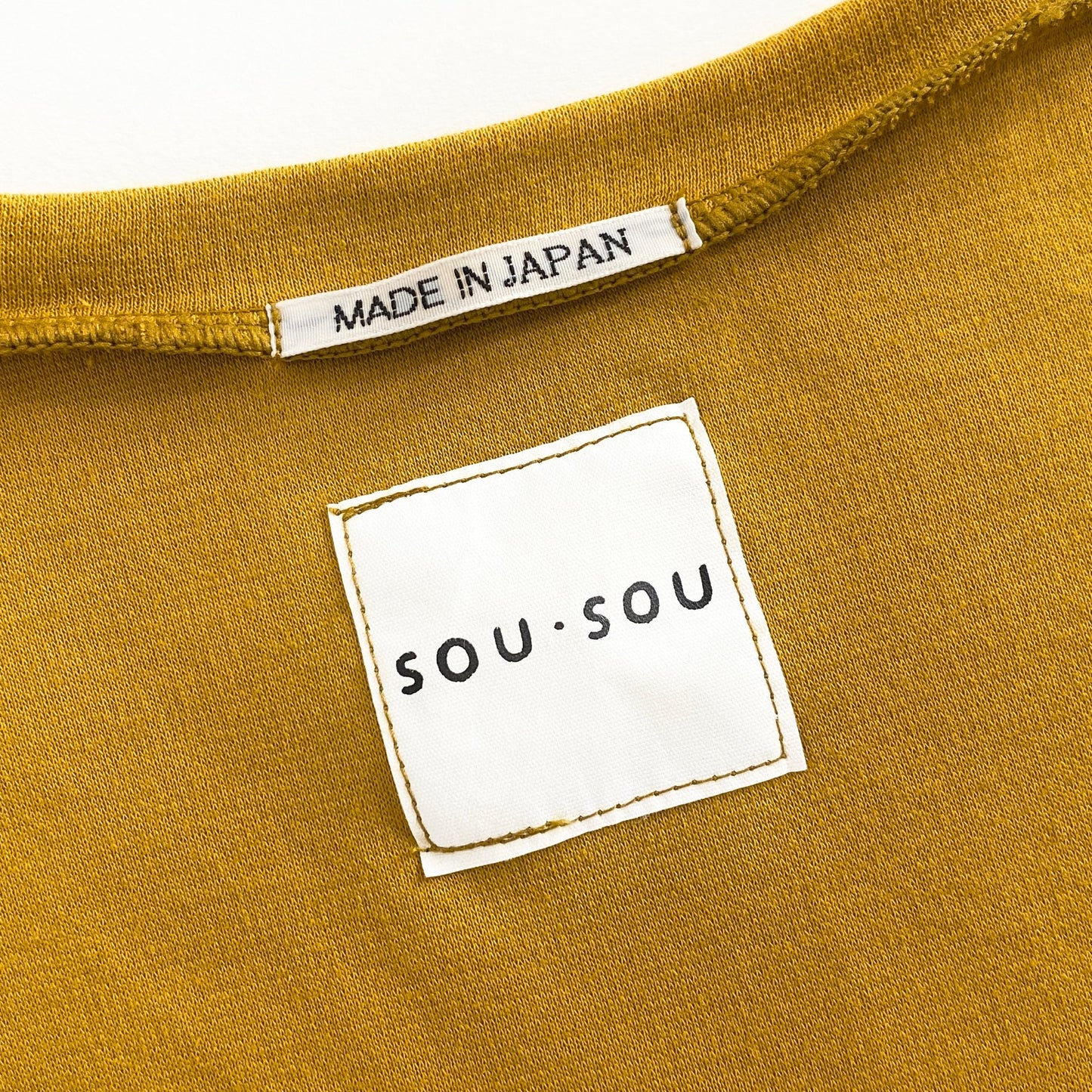 39a21 SOU・SOU ソウソウ 日本製 交編天竺 むささび 羽織り 和服 カーディガン 着物 F フリーサイズ 山吹色 イエロー コットン100%