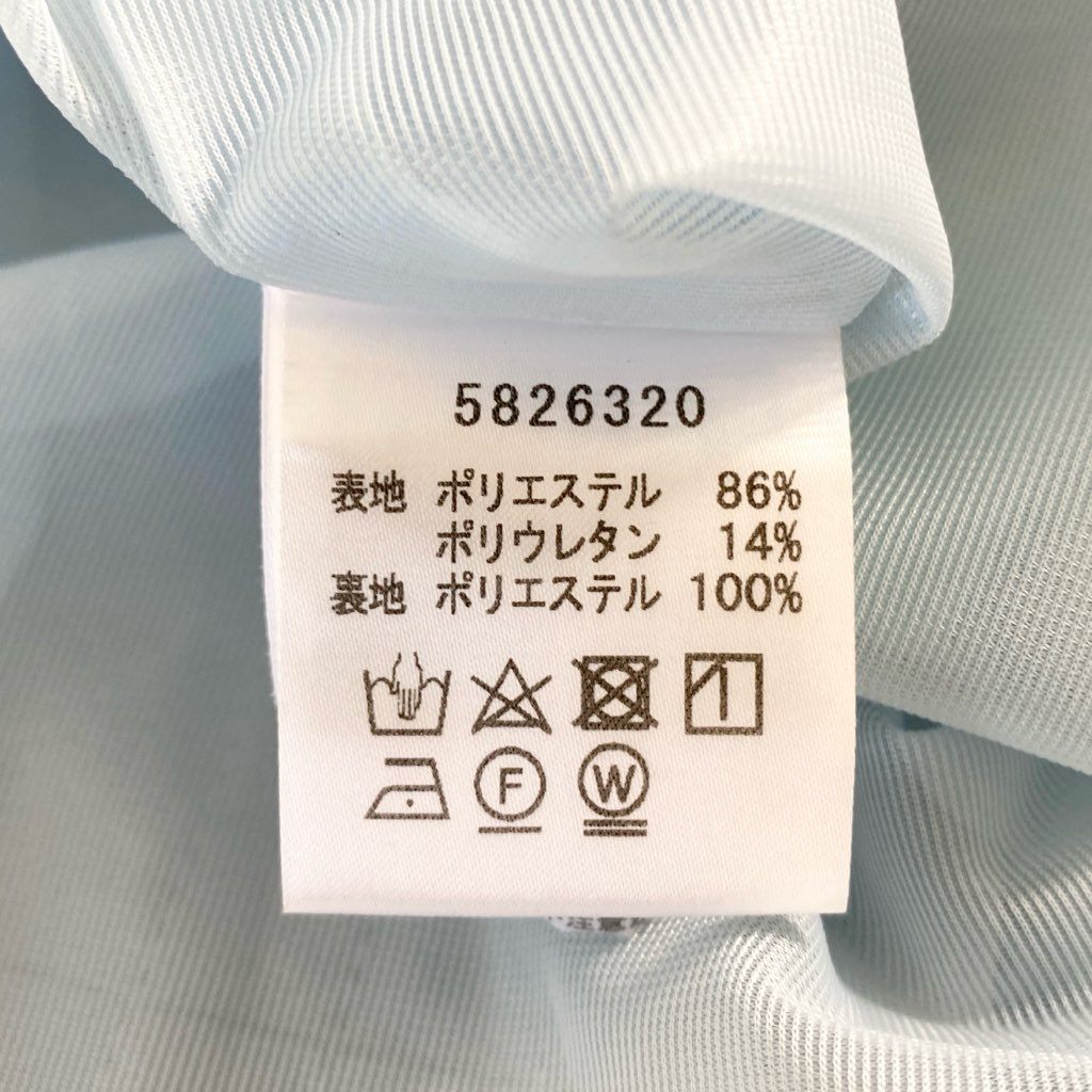 50c11 Rene basic ルネ ベーシック りりィベルワンピース 36 ブルー ドレス ストレッチ 伸縮性◎ 日本製