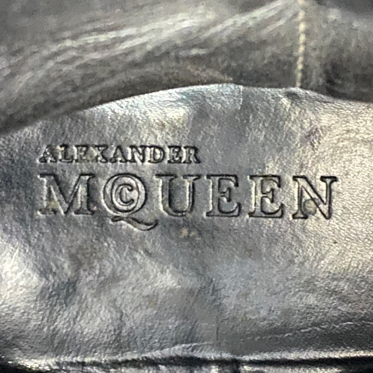1L21 ALEXANDER McQUEEN アレキサンダー マックイーン サイドジップ レザーブーツ 41 ブラウン シューズ 本革 秋