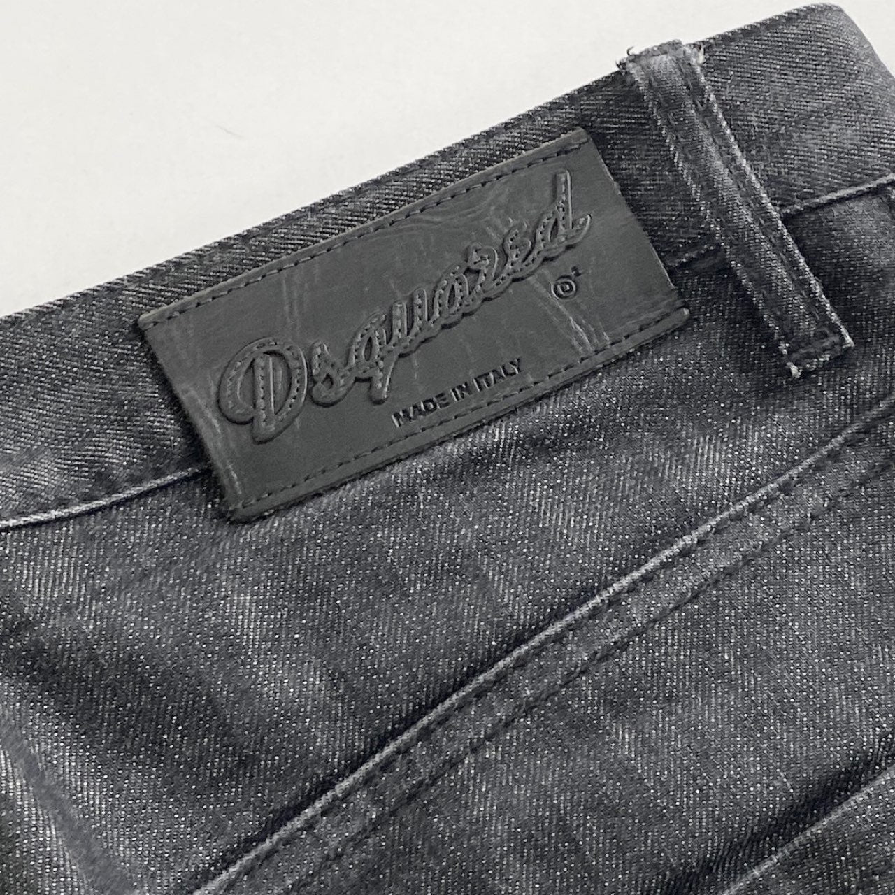 68L7 イタリア製 DSQUARED2 ディースクエアード ブラックデニムスキニーパンツ 46 BLACK ジーンズ DENIM SKINNY
