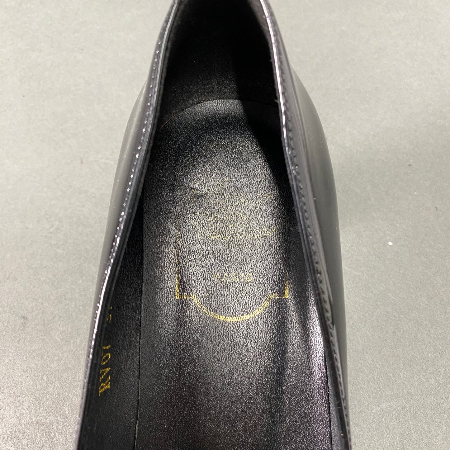 1a18 Roger Vivier ロジェ ヴィヴィエ ヒールパンプス 37 ブラック スクエアトゥ エナメル バックル