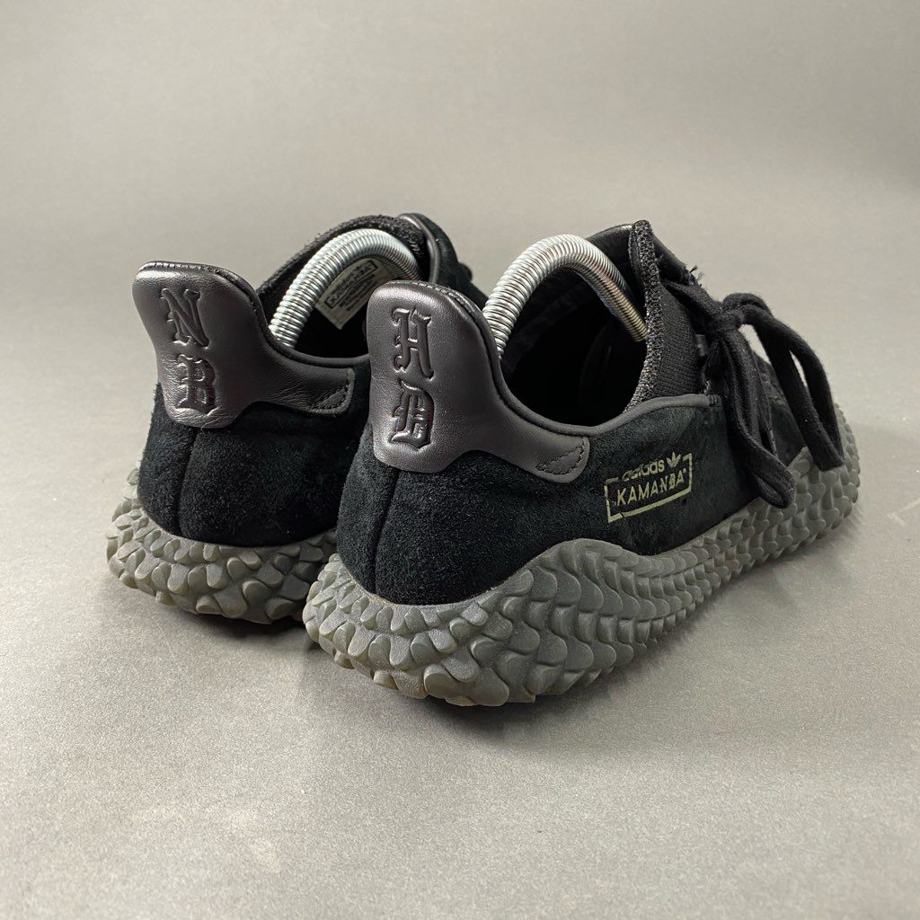 3c1 adidas × NEIGHBORHOOD アディダス ネイバーフッド B37341 KAMANDA カマンダ ローカットスニーカー シューズ 26cm ブラック スエード メンズ 紳士靴